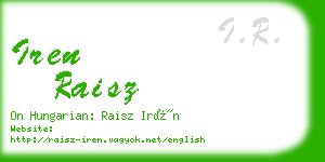 iren raisz business card